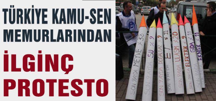 KAMU-SEN'den sıradışı protesto...