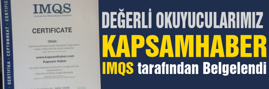 Kapsamhaber,IMQS tarafından Belgelendi