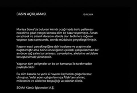 Kazadan sonra internet sitesi kapatıldı ve tek mesaj!