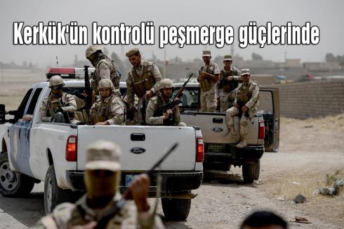 Kerkük'te kontrol peşmergelerde