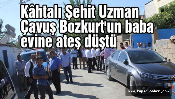 Kütahyalı Şehit Bozkurt'un baba evine ateş düştü