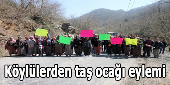 Köylülerden taş ocağı eylemi
