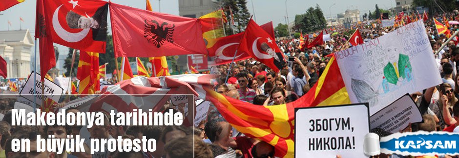 Makedonya tarihinde en büyük protesto