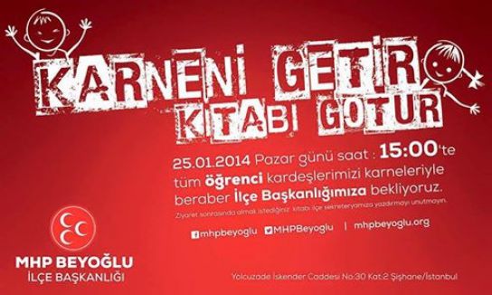 MHP Beyoğlu'ndan karne kampanyası