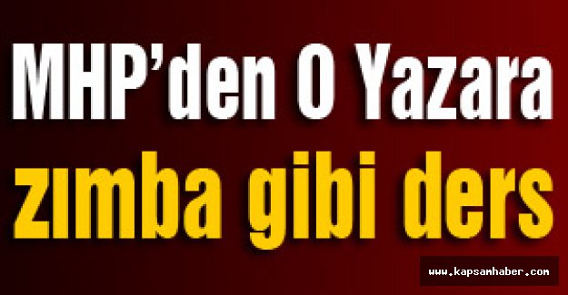 MHP'den, MHP'yi hedef alan yazara sert cevap