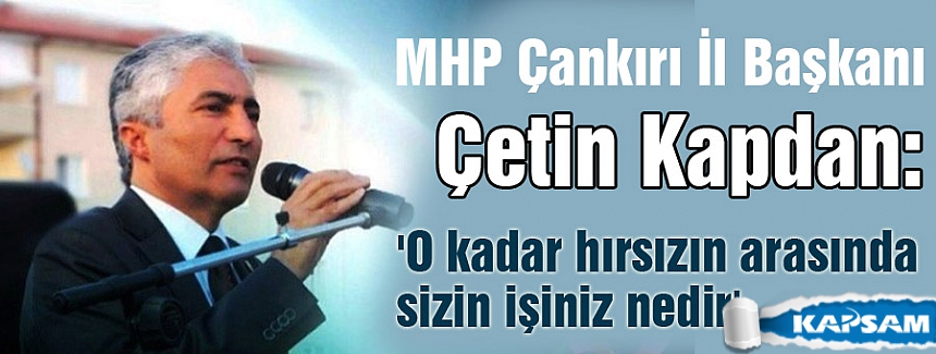 MHP'li Kapdan'dan AKP'li Filiz'e: Hırsızların içerisinde ne işin var?
