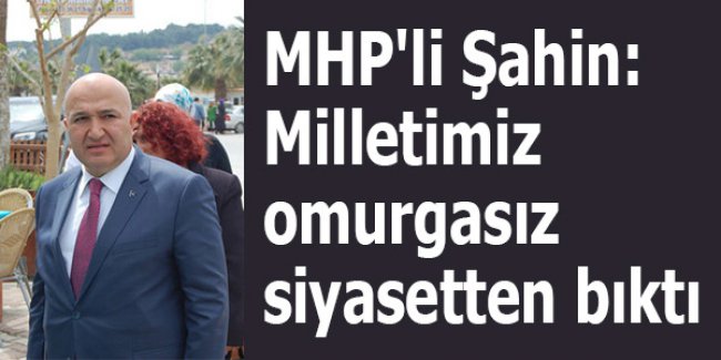 MHP'li Şahin: Milletimiz omurgasız siyasetten bıktı
