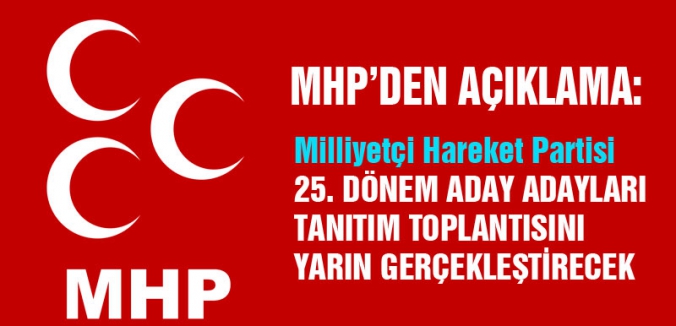 MHP, Yarın Samsun Milletvekili Aday Adaylarını Tanıtacak