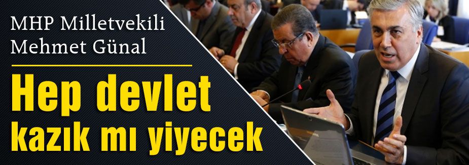 MHP'li Günal; Devlet hep kazık mı yiyecek?