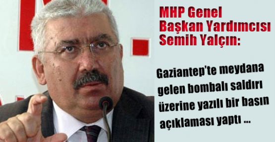 MHP'li Yalçın Teröre Destek Verenler Mecliste Barındırılmamalıdır