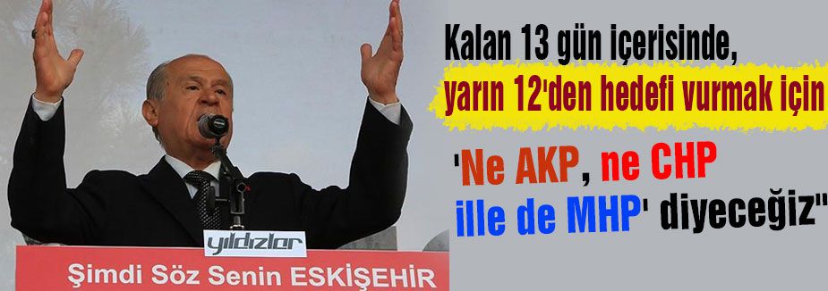 MHP'nin hedefi 12'den vurmak