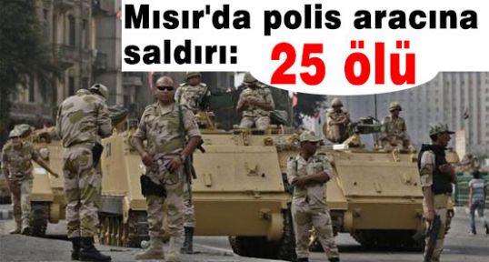 Mısır'da polis aracına saldırı