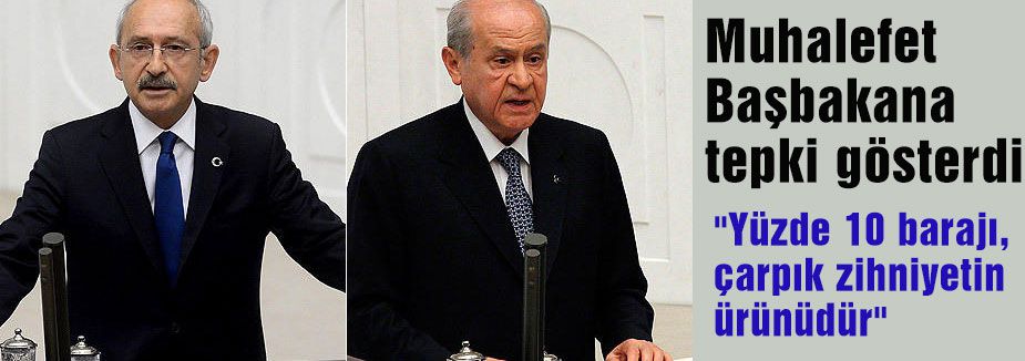 Muhalefet Başbakana tepki gösterdi