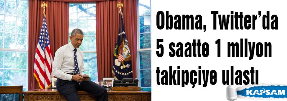 Obama, Twitter’da 5 saatte 1 milyon takipçiye ulaştı