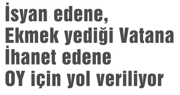 OY için yol veriliyor...