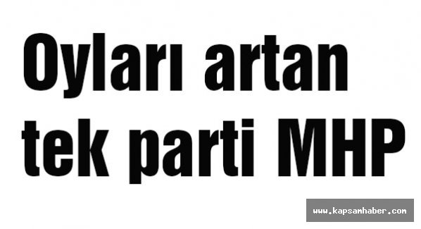 Oyları artan tek parti MHP