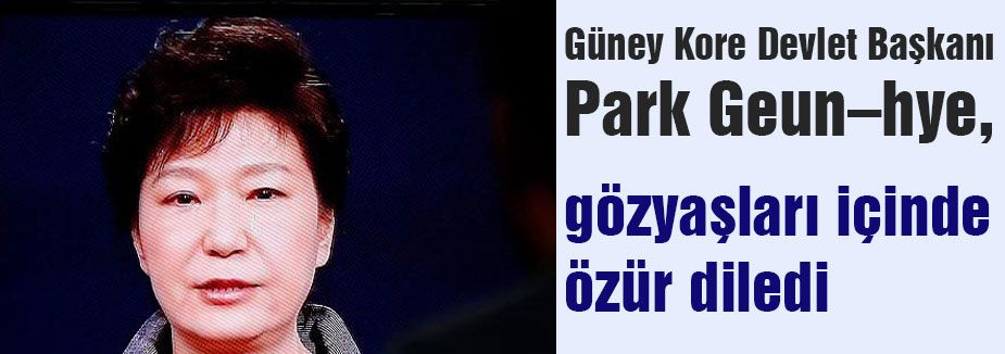Park, gözyaşları içinde özür diledi