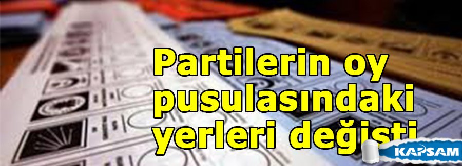 Partilerin oy pusulasındaki yerleri değişti