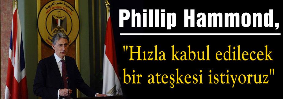 Phillip Hammond, Ateşkes istiyoruz