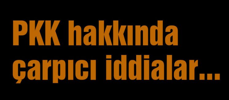 PKK hakkında çarpıcı iddialar...