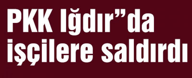 PKK Iğdır'da işçilere saldırdı