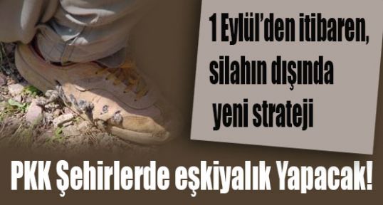 PKK Şehirlerde eşkiyalık Yapacak!