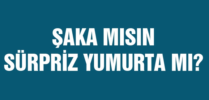 ŞAKA MISIN SÜRPRİZ YUMURTA MI?