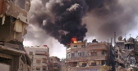 Şam'ın Kara ilçesinde bombardıman