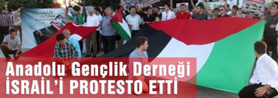 Samsun Anadolu Gençlik Derneği İsrail'i Protesto etti