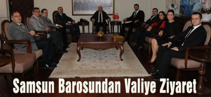 Samsun Barosu Vali Şahin'i ziyaret etti