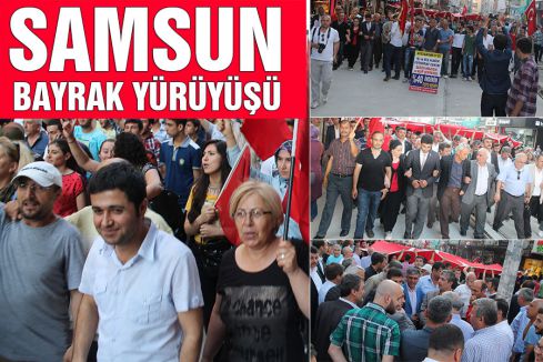 Samsun'da Bayrak Yürüyüşü yapıldı