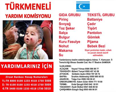 Samsun'da Türkmeneli yardım kampanyası...