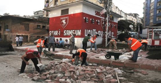 Samsunspor aşkını taşlara yazdı