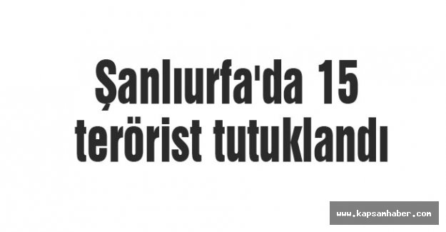 Şanlıurfa'da 15 terörist tutuklandı