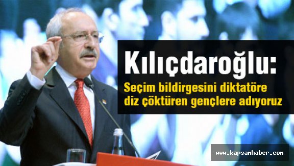 'Seçim bildirgesini diktatöre diz çöktüren gençlere adıyoruz'