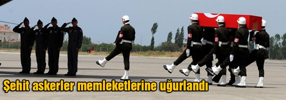 Şehitler memleketlerine uğurlandı