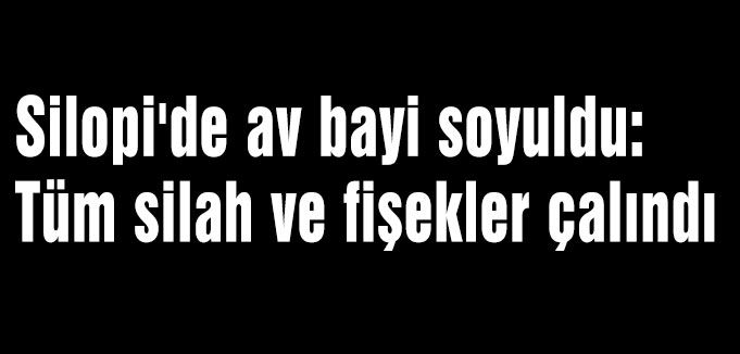 Silopi'de soygun: Tüm silahlar çalındı...