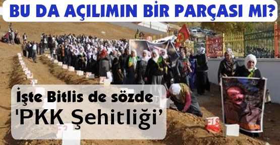 Şimdi de Bitlis de 'PKK Şehitliği'