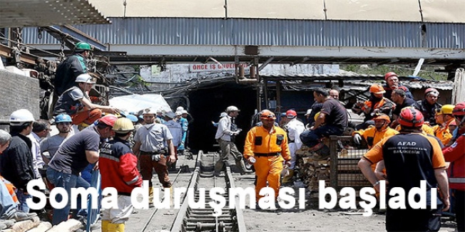 Soma duruşması başladı, arbede çıktı