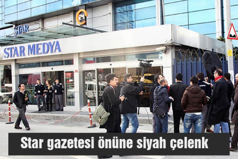 Star gazetesi önüne siyah çelenk