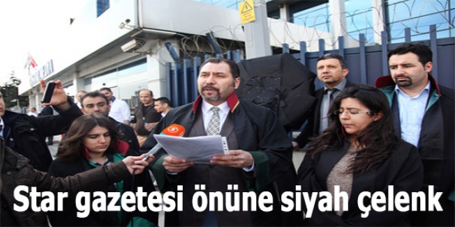 Star gazetesi önüne siyah çelenk