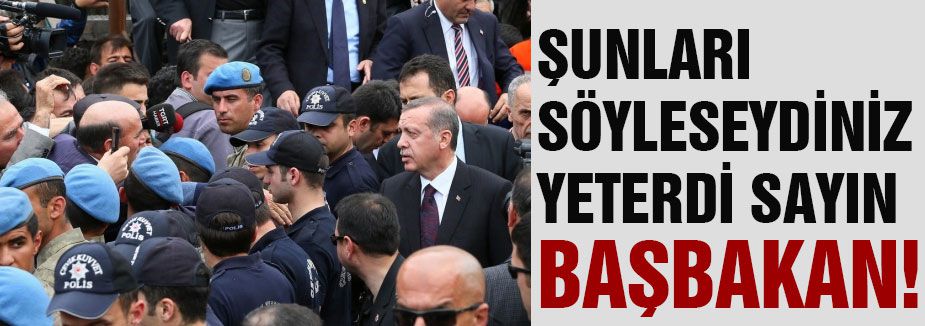 ŞUNLARI SÖYLESEYDİNİZ YETERDİ SAYIN BAŞBAKAN!