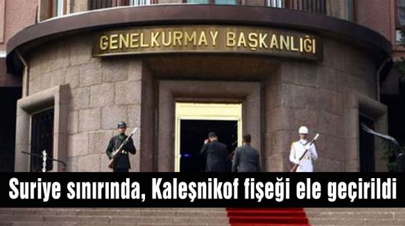 Suriye sınırında, Kaleşnikof fişeği ele geçirildi