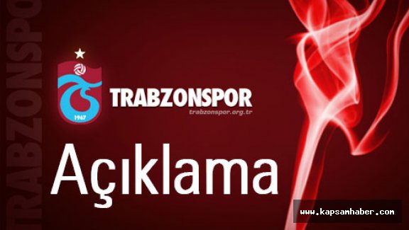 Trabzonspor'dan CAS Açıklaması