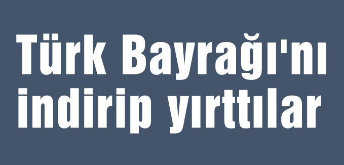 Türk Bayrağı'nı indirip yırttılar