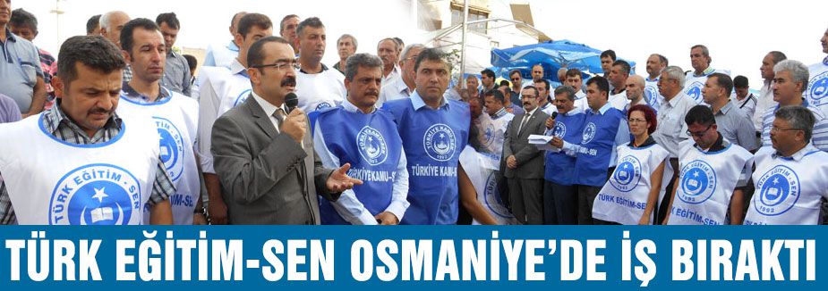 Türk Eğitim-Sen Osmaniye'de İş Bıraktı