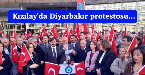 Kızılay'da Diyarbakır protestosu...