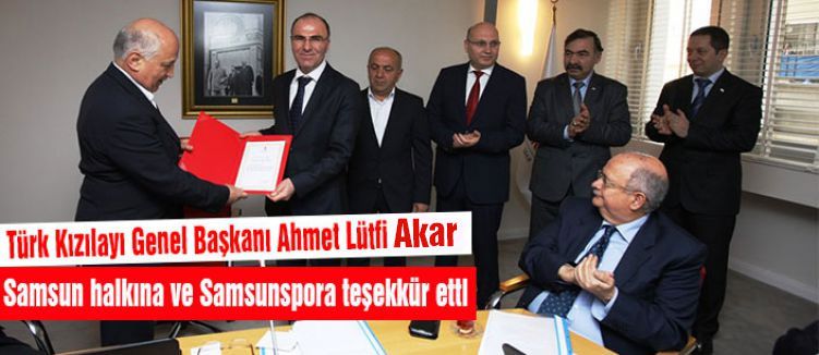 Türk Kızılayı Samsunspor'a Teşekkür Etti