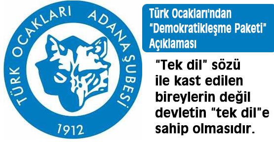 Türk Ocakları'ndan “Demokratikleşme Paketi”