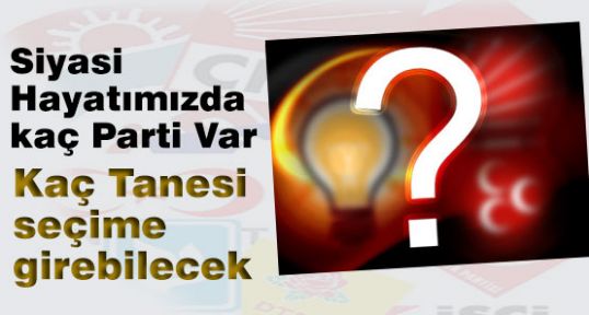 Türk Siyasi Hayatında Kaç Parti Var: Biliyormusunuz?..
